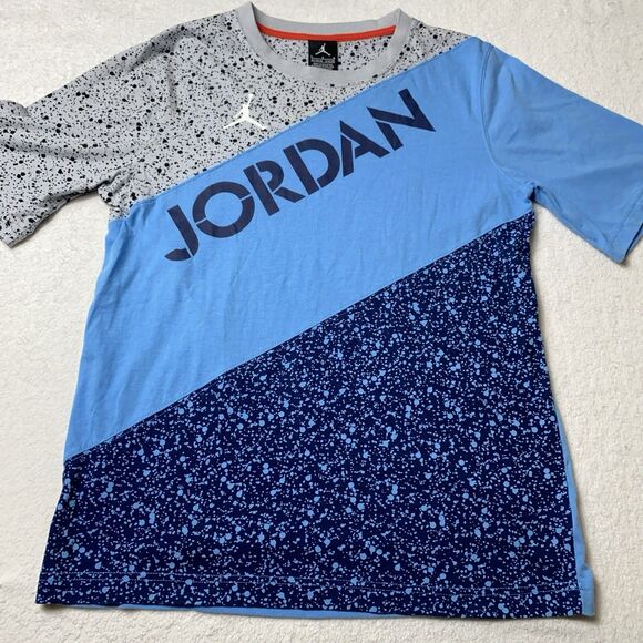 Jordan Other - Jordan Boys Shirt Size 12-13 Jumpman Grey Blue Color Block Y2K Nike